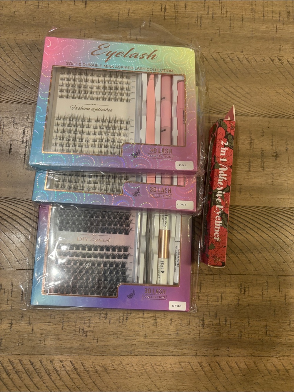 Eyelash 3D Individual Lash Set with Tools - Pink 759